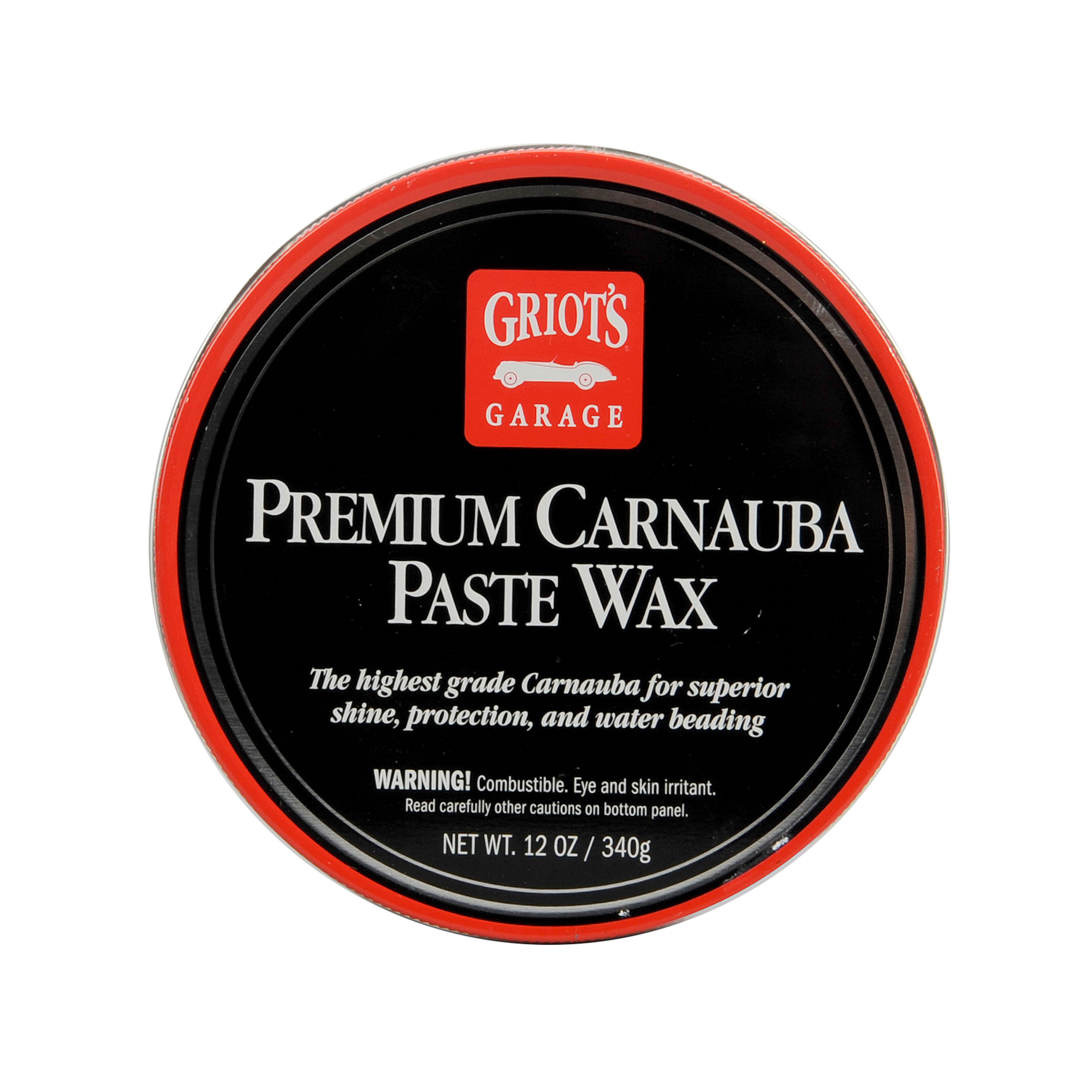 Griot's Garage Premium Carnauba Paste Wax 12oz -