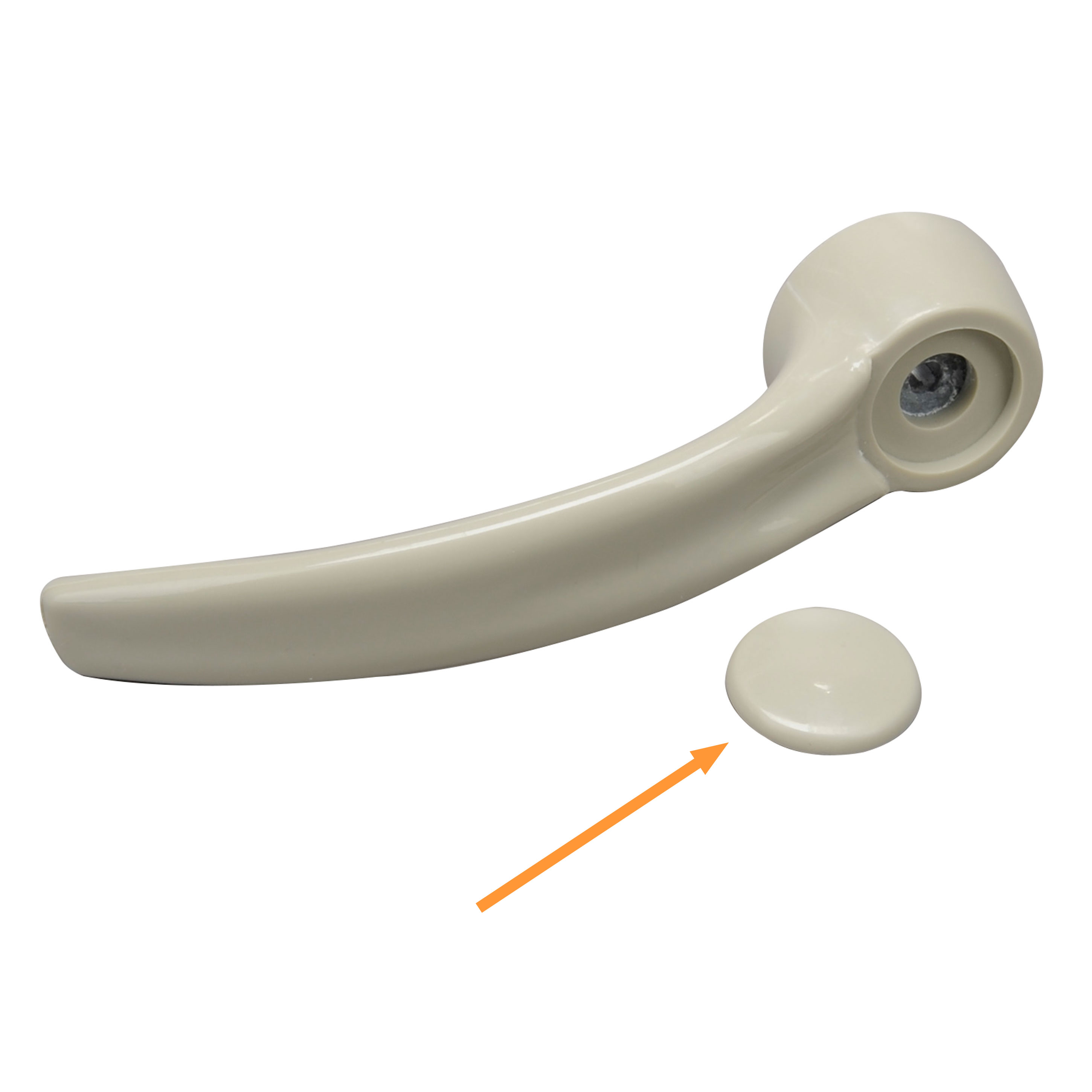VW 1968-1979 Bus Sliding Side Door Inner Release Handle Beige