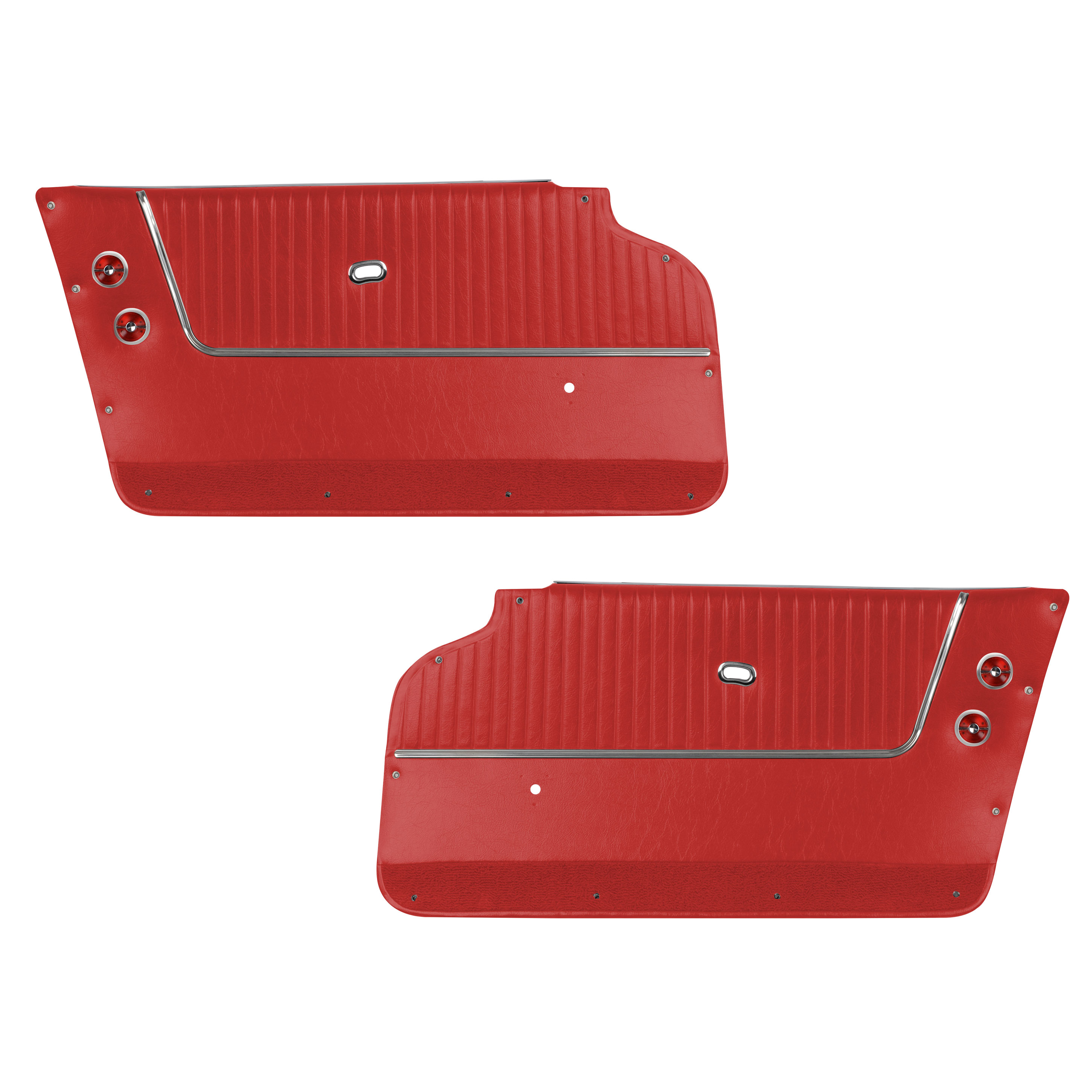 1963-1964 Corvette C2 Coupe Door Panels Seville Grain Deluxe Pair -