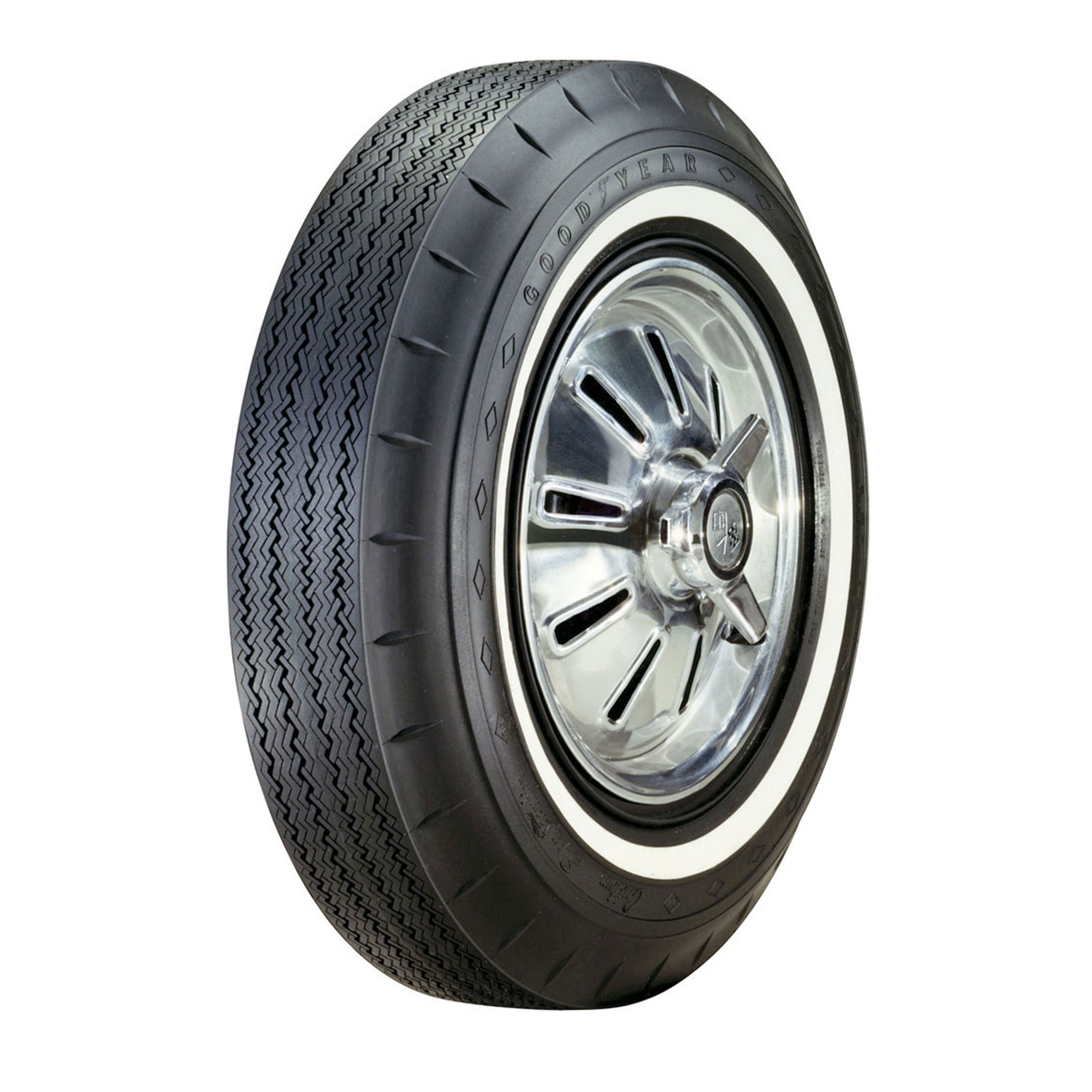 1953-1964 Corvette Goodyear Super Cushion 1 Inch Whitewall 6.70x15 -