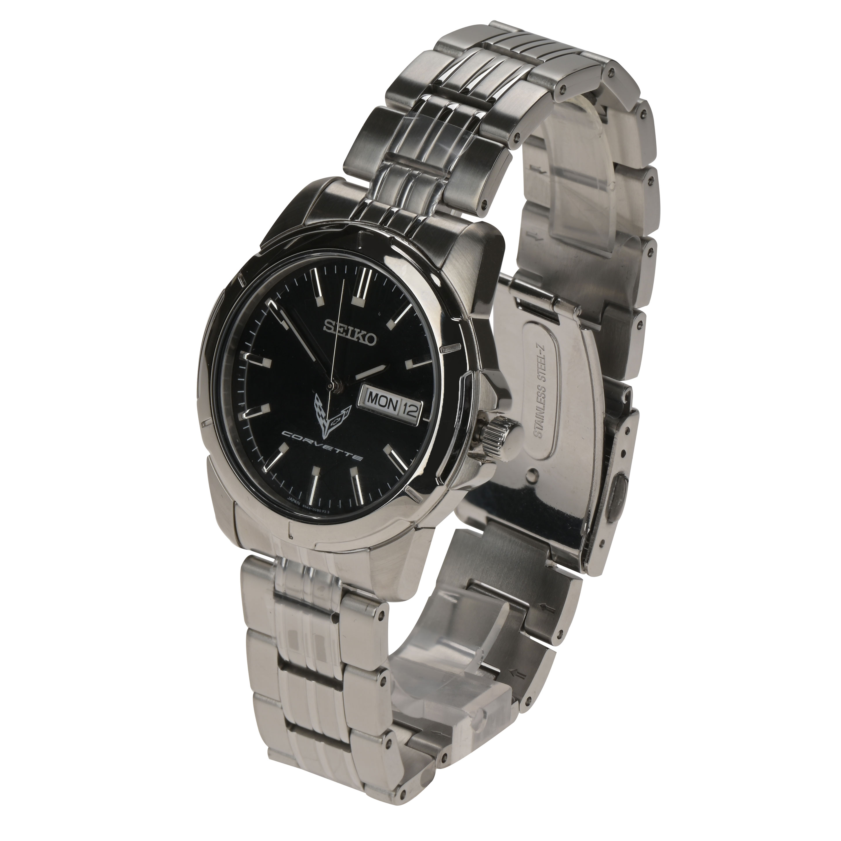 C80ブラック 2020-2025 Corvette C8 Mens Black Seiko Watch -